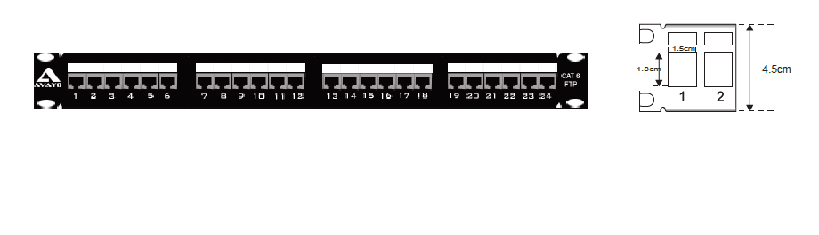 Category 6 STP Modular Patch Panel