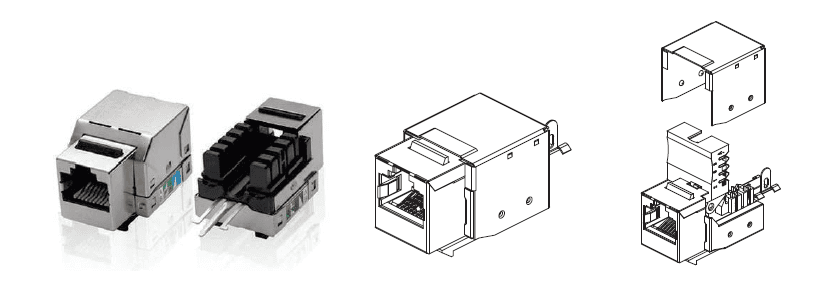 Category 6A STP key stone jack